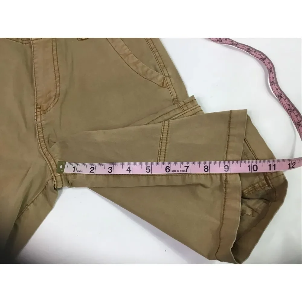 True Craft Junior Cargo Shorts Size 14 Khaki Tan Hiking Waist 26 Inseam 9‎